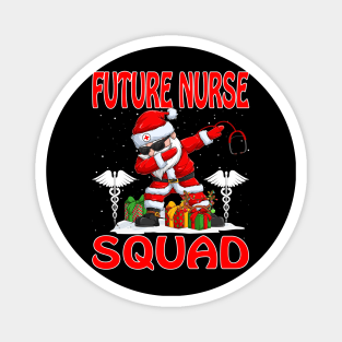 Christmas Future Nurse Squad Reindeer Pajama Dabing Santa Magnet